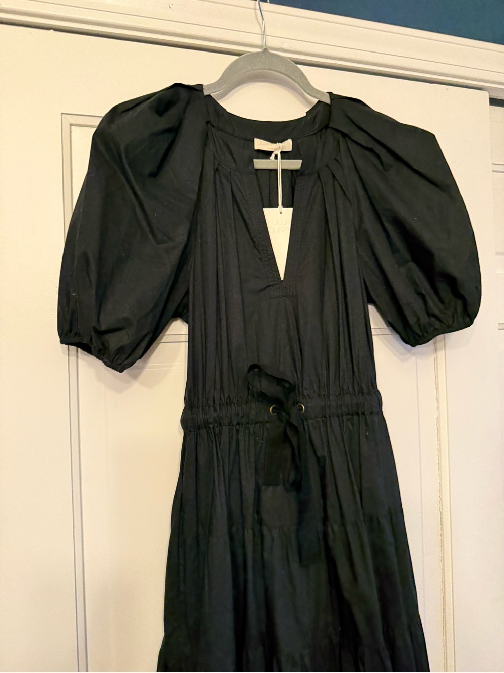 Ulla Johnson midi cotton black dress size 4. NWT - Picture 3 of 6